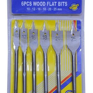 lucus 6 piece flat wood drill set
