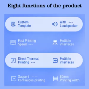 Xprinter 80mm receipt printer thermal USB LAN auto cutter paper for courier and airprint