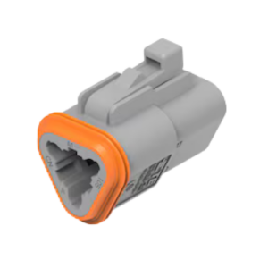 DT06-3S-C015 DT Series Plug, 3-Way, 16 AWG, Grey