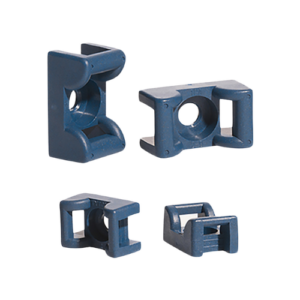 HellermannTyton Self-Adhesive Cable Tie Mount, Blue, 11.8 x 17.8 mm (100/Bag)