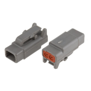 Deutsch DT04-2P-C015 DT Series Receptacle, 2-Way, 16 AWG, Grey
