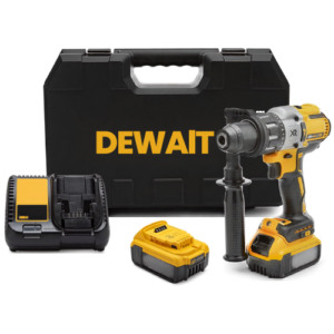 DeWalt DCD996P2 20V Cordless Hammer Drill Kit, 2x 5.0Ah Batteries and Charger