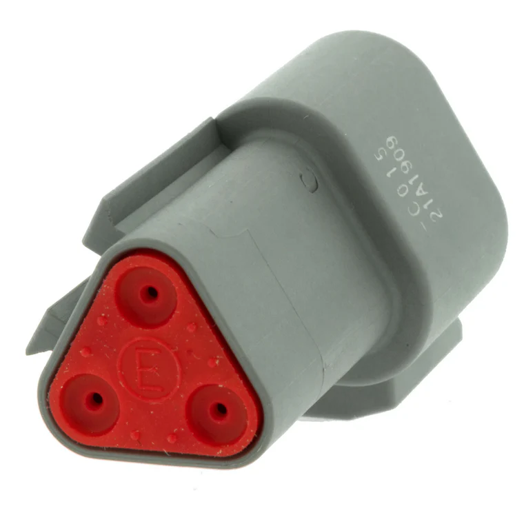 DT04-3P-C015 DT Series Receptacle, 3-Way, 16 AWG, Grey