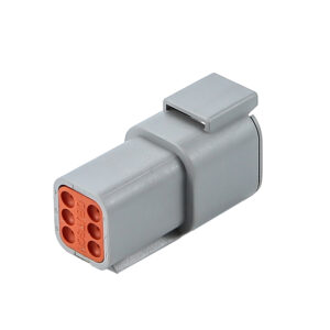 Deutsch DT04-6P-C015 DT Series Receptacle, 6-Way, 16 AWG, Grey
