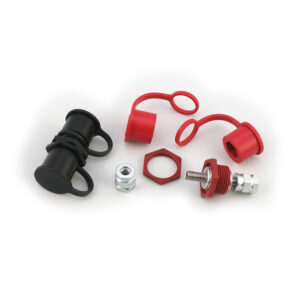 JBPT0001Z Junction Block, 3/8 in Pass-Through Stud, Red