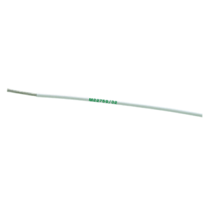 M22759/32-24-9 Wire, 1 Stranded Conductor, Jacketed, Lightweight, 24 AWG, White