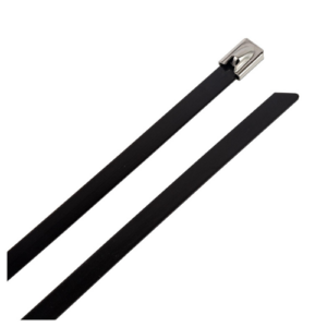 RS PRO 316 Stainless Steel Cable Tie, 350mm x 4.6mm, Black