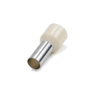 RS PRO Insulated Crimp Bootlace Ferrule, 16 mm2, 12 mm Pin, Ivory (250-3488, Pack of 50)