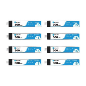 BETAFPV 1S 300mAh 30C LiPo Battery, Pack of 8