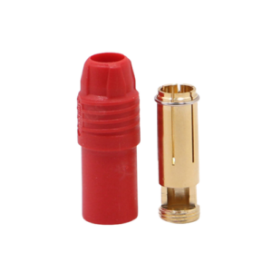 AS150 Gold Bullet Connector, Female, Red, 60A 6AWG — AS150-F.G2.R