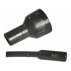 HellermannTyton 120-3-G-PO-X-BK Cable Boot, Fluid-Resistant Elastomer, Black, 16.5 mm