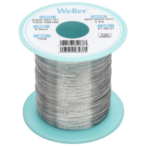 Weller T0051386599 WSW SAC M1 Solder Wire, 0.3 mm, 500 g