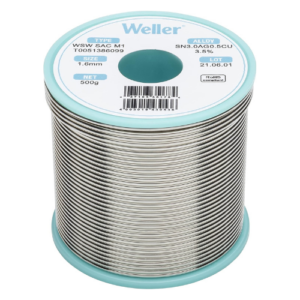 Weller T0051386099 WSW SAC M1 Solder Wire, 1.6 mm, 500 g