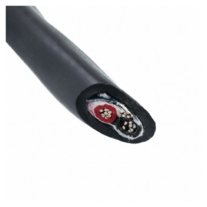 25462 BK005 Multi-Conductor Cable, 2 Conductor, 20 AWG, Foil Shield, 30 m, Black