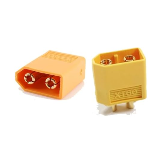 XT60 Male Battery Power Connector, 2-Pin, Solder Type