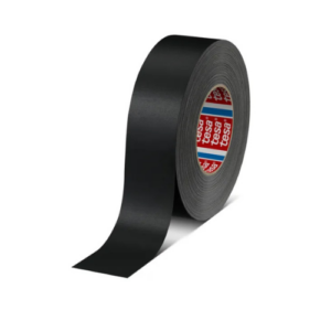 tesa 4651 Acrylic-Coated Cloth Tape, 50mm x 50m, Black