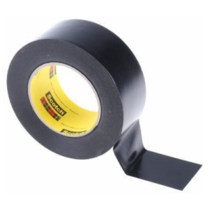 3M 472 Vinyl Tape, Black, 3 in x 36 yd, 10.4 mil
