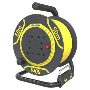 Stanley Heavy Duty Extension Cable Reel with Trolley, 50 m