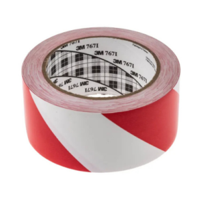 3M Scotch 767 Vinyl Lane Marking Tape, Red/White, 33 m