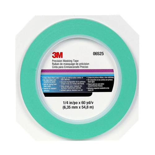 3M Green Precision Masking Tape 06525, 6.35 mm x 54.8 m