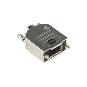 DEFME-100 D-Sub Backshell, Metal, 45° Exit