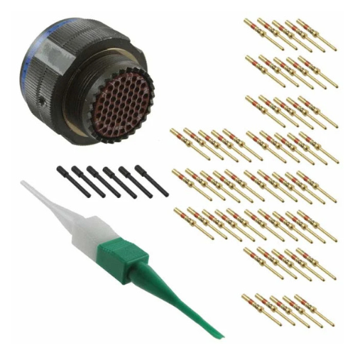 D38999/26WE35PN Connector, Plug, Olive Drab Cadmium, Size 17, 55#22D Pin Contacts, Normal Key, D38999 Series III