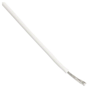 55A0111-22-9 Hook-Up Wire, 22 AWG, 19/34, White, 600V