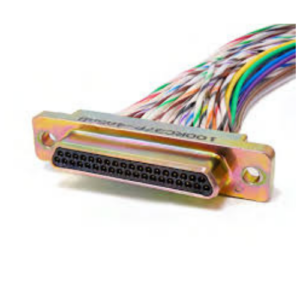 100RN25P-4A5AB Micro-D Connector Plug, 25-Position, Male, Pigtail