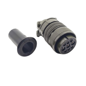 MS3106E24-11S Circular Connector, MIL-DTL-5015 Series, Straight Plug, 9 Contacts, Solder Socket, Threaded, 24-11