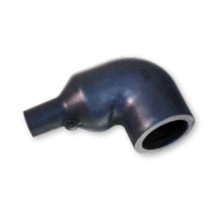 770-001A103R Heat Shrink Boot, Lipped Boot with Eyelet, 90°, 150°C Compound 2025 Elastomeric, Oil Resistant and Flame Retardant, 150°C Epoxy Pre-Coat