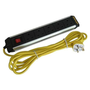 Stanley SXECFD3BBJE Rugged 5-Socket Power Extension, 5 m