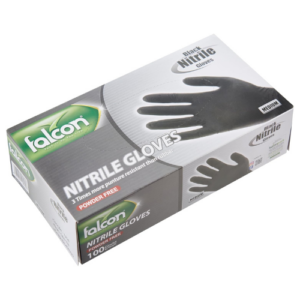 FalconPack Nitrile Gloves Heavy Duty 100PR/PKT MED Blue&Black