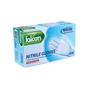FalconPack Nitrile Gloves Heavy Duty 100PR/PKT LARG Blue&Black
