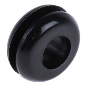 Black Polyvinyl Chloride 10 mm Cable Grommet for 6.4 mm Cable Dia. (100 Pcs Pack)