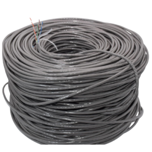CAT6 UTP Ethernet Cable, 305 m (1000 ft), 550 MHz, 23 AWG, Copper Clad Aluminium (CCA), Grey PVC