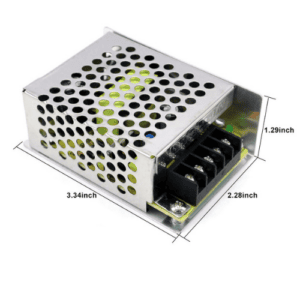 S-36-12 AC to DC Switching Power Supply, 12 V, 3 A, 36 W, Metal Enclosure