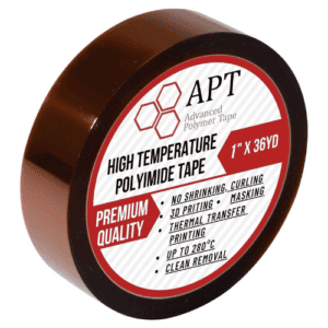 APT Advanced Polymer Tape, Polyimide Adhesive Tape, 1 mil Thick, 1 in Wide, High Temperature for Masking, Soldering, Ele