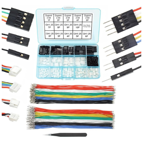 GH1.25 to Dupont 2.54 Pre-Crimped Cables and Connectors Kit, JST GH 1.25 mm Compatible, 20 cm Silicone Wire