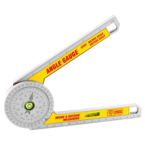 Miter Saw Protractor, Rustproof Angle Finder Gauge, 360 Degree Angle Ruler Measuring Tool