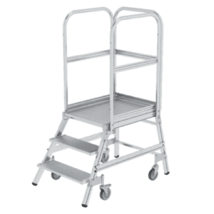 16-39146 Mobile Access Platform, Single-Sided Access, Aluminium Treads and Platform with Non-Slip Diamond Pattern Surfac