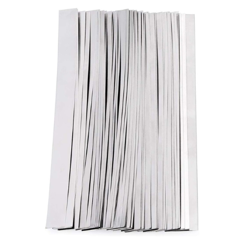SHONAN Pure Nickel Strip, 99.6% Nickel, 0.1 × 5 × 100 mm, 100 Pcs, for 18650 Battery Spot Welding