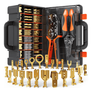 SOMELINE Crimping Pliers Set for Blade and Spade Receptacles, 0.25–2.5 mm², 40 Types (2.8/3.9/4.8/6.3/7.8 mm), Includes