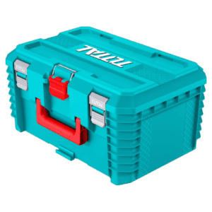 TOTAL 19 in Stackable Deep Tool Box with Foam Insert, Polypropylene, 480 x 320 x 248 mm, Turquoise, Model TPBXS103