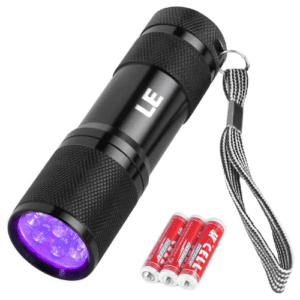 Lepro UV Flashlight, 9 LED 395nm Blacklight Torch, Mini, 3 AAA Batteries Included