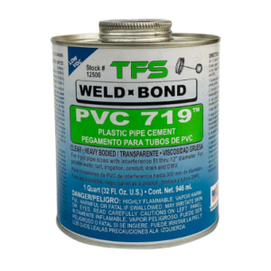 PVC Solvent Cement 719, Transparent, 237ml