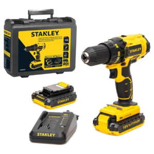 Stanley 18V Cordless Drilling Machine 18V, 1.5AH LI-ION Drill Driver with Battries and Charger SCD20S2K-B5