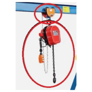 Manual Chain Block with Manual Push Trolley 5TON X 6MTR