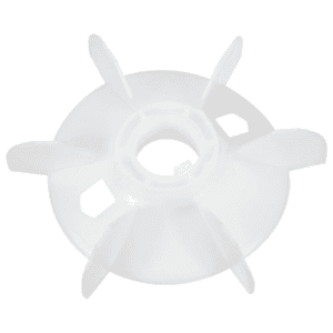 Uxcell Motor Fan Blade 180mmx38mm D Shape Bore White Engineering Plastic with 6 Vanes