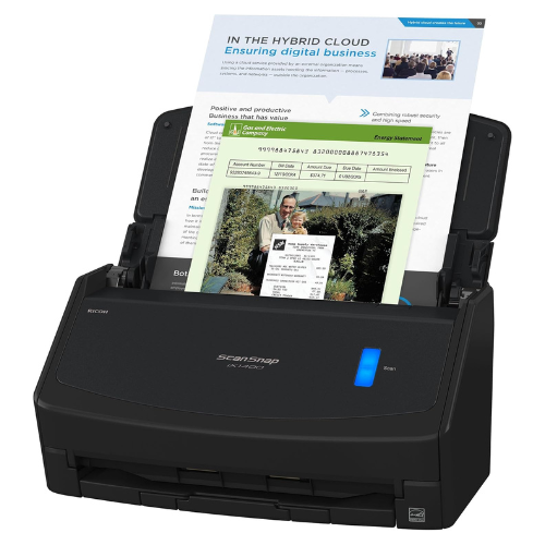 ScanSnap Fujitsu iX1600 Wireless or USB High-Speed Cloud Enabled Document, Photo & Receipt Scanner with Large Touchscreen and Auto Document Feeder
