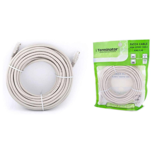 10 meters, patch cable Cat 6( Terminator),- male to male
